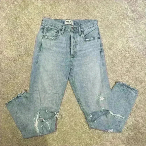 AGOLDEJamie High Rise Tapered Jeans in Shakedown Size 24 - Picture 2 of 7